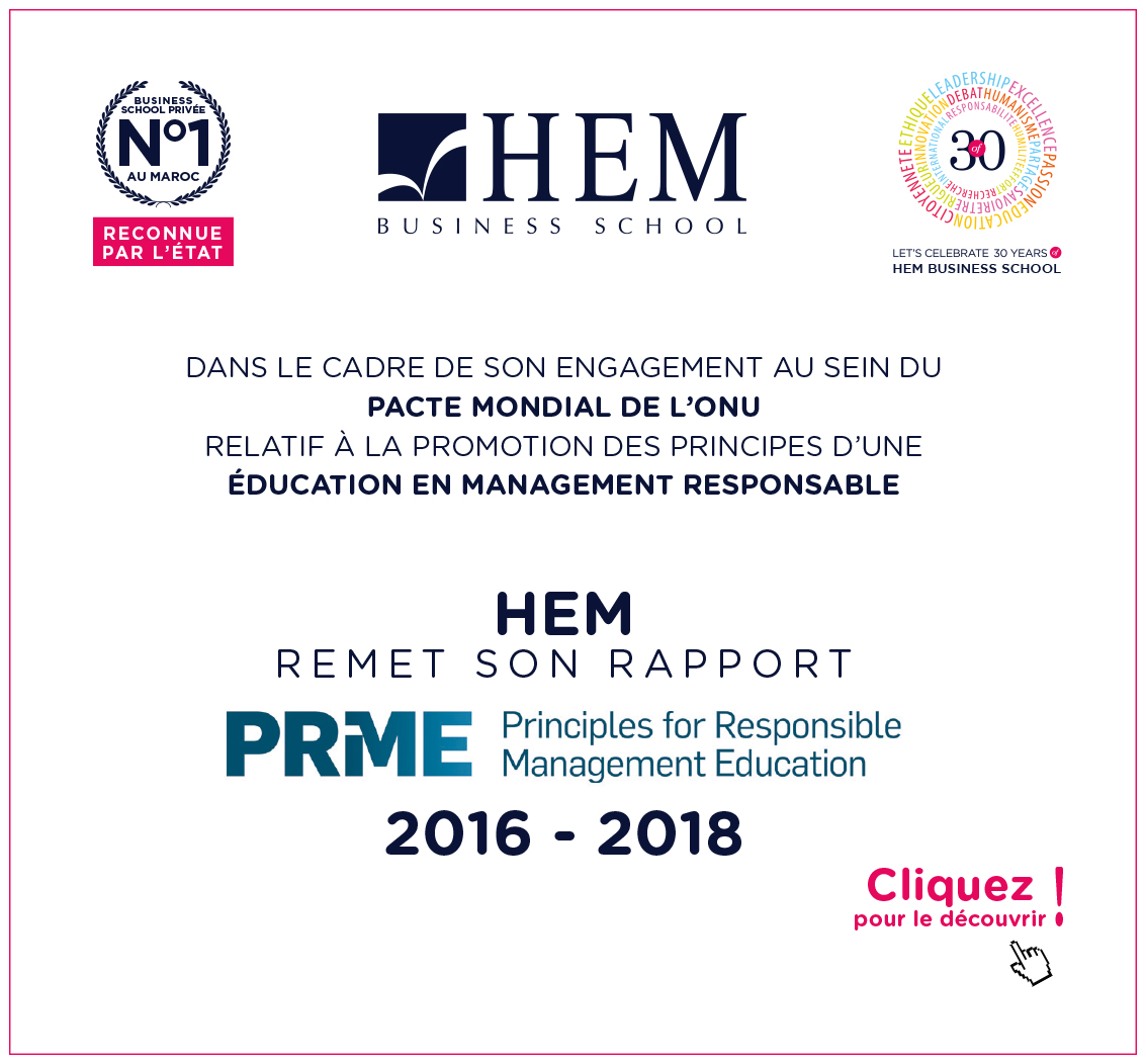 HEM remet son rapport PRME 2016 - 2018