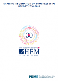 Rapport PRME  2016-2018, HEM Business School, Mai 2018
