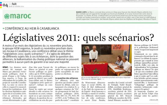 Législatives 2011: Quels scénarios?