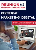 Réunion d’info sur le Certificat Marketing Digital EN LIGNE