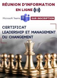 Réunion d’info EN LIGNE sur le Certificat Leadership et Management du Changement