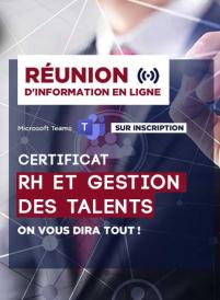 Réunion d’info EN LIGNE sur le Certificat RH & Gestion des talents de HEM