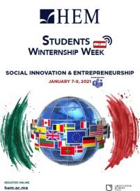 Students WinterNship Week 2021- “SOCIAL  INNOVATION  &  ENTREPRENEURSHIP”