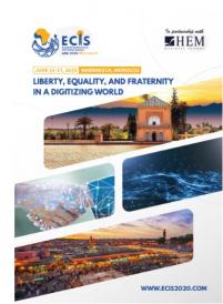 ECIS 2020 - Liberty, Equality, and Fraternity in a Digitizing World, HEM Business School, Juin 2020