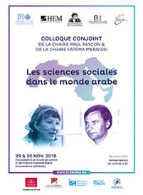 Colloque international de la chaire Fatéma Mernissi et La chaire Paul Pascon, HEM Research Center, Novembre 2018